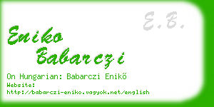 eniko babarczi business card